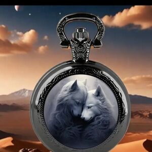 New wolf pocket watch. Many wolf styles available